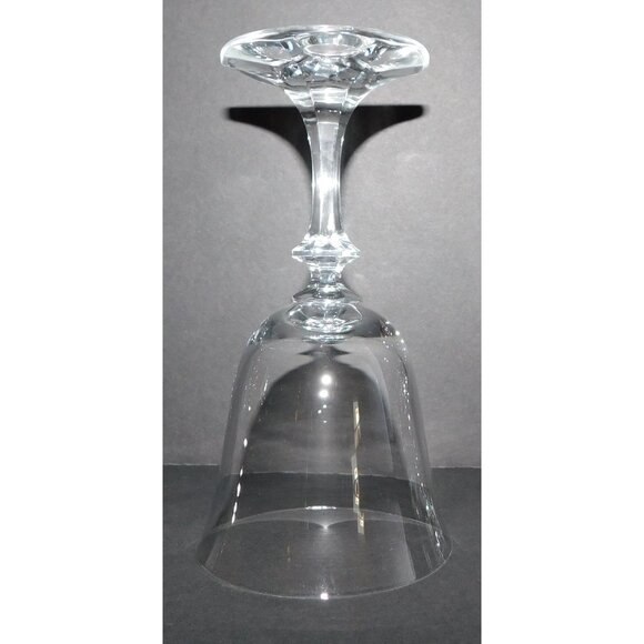 Royal Bavarian Crystal Water Goblet 7.25" Clear Faceted Stem Elegant Germany - Picture 4 of 12